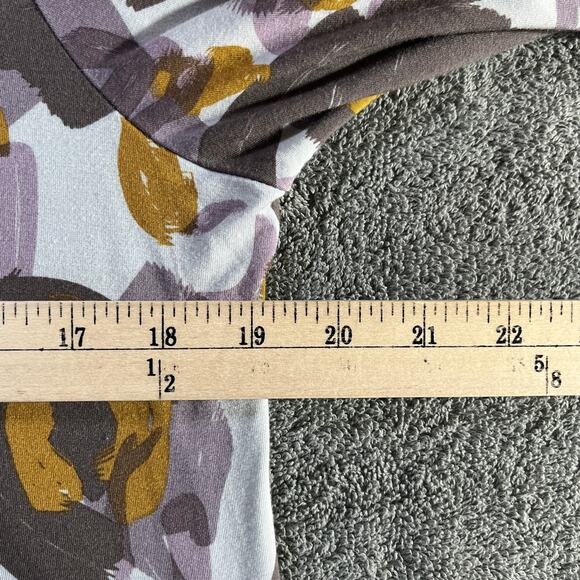 LOGO Lori Goldstein Cardigan Sweater Womens Small Yellow Purple Button Front - Picture 8 of 8